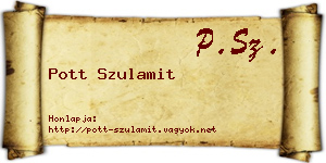 Pott Szulamit névjegykártya